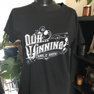Charlie Sheen “winning” T-shirt 💯🌟